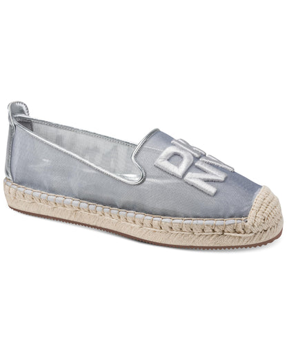 DKNY Women's Miretta Sheer Espadrille Closed Toe Sandal Mule, Silver, 9.5DKNY Women's Miretta Sheer Espadrille Closed Toe Sandal Mule, Silver, 9.5