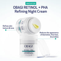 Obagi Medical Retinol + PHA Refining Night Cream - Clinically Proven, Dual-Action, Overnight Anti-Aging Face Cream for Smoother, Renewed Skin & a More Even-Looking Complexion - 1.7 Oz