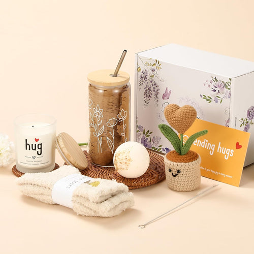 isolune Get Well Gift Box for Women - Hugs & Healing Luxury Care Package for Her, Feel Better Soon Basket - Sympathy and After Surgery Recovery Gifts - Thinking of You