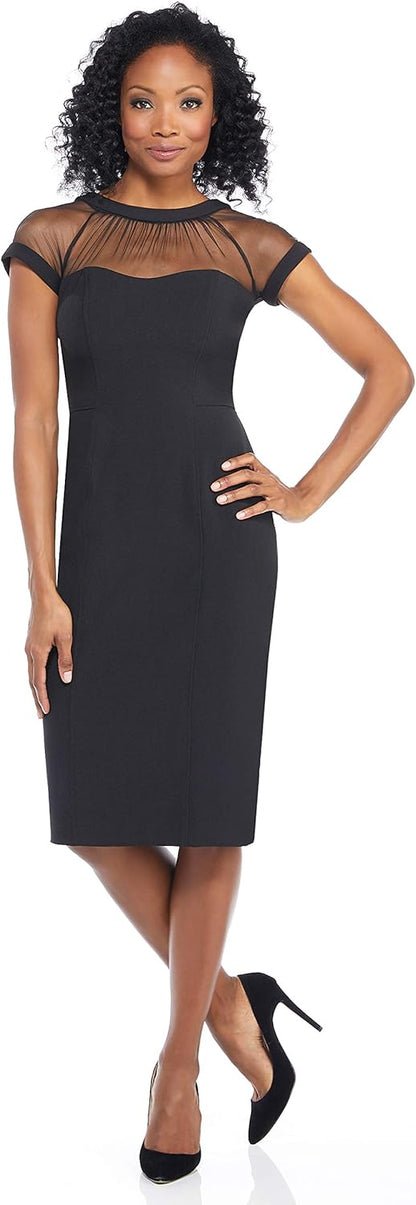 Maggy London Women's Illusion Dress Occasion Event Party Holiday Cocktail Guest of Wedding.