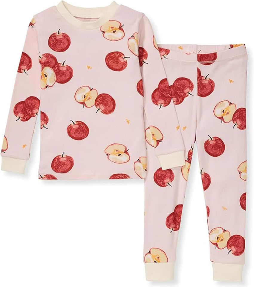 Burt's Bees Baby Girls' Pajamas, 2-Piece Long Sleeve Tee and Pants Organic Cotton PJ Set