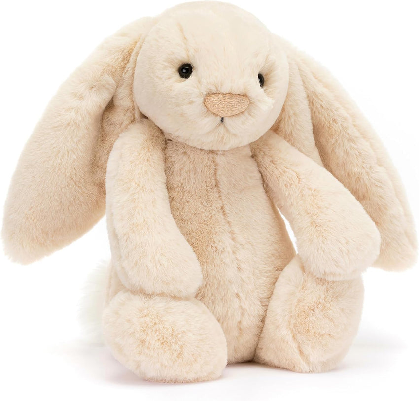 Jellycat Bashful Luxe Rosa Bunny Stuffed Animal, Medium 12 inches - Rabbit & Bunny Plush Toy - Classic Children's Gift