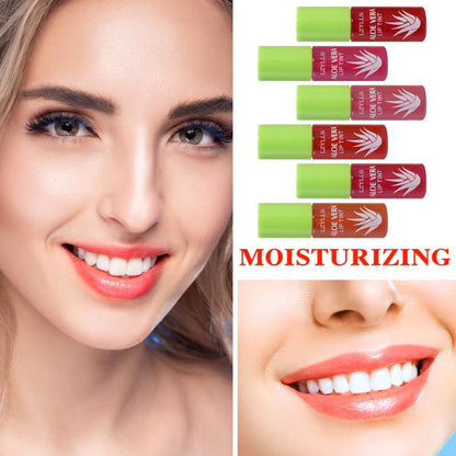 4 Pack Aloe Vera Lipstick,Long Wear Nourishing Lip stick,Waterproof Moisturizing Color Changing Lip Balm Lipstick,Lip Gloss,Magic Temp Color Change Matte Lip Gloss Makeup