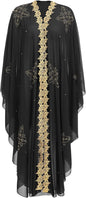 IKADEX Women Muslim Cardigan Hijab Dress Batwing Hot Drilling Chiffon Kimono Islam Kaftan Robe African Dresses