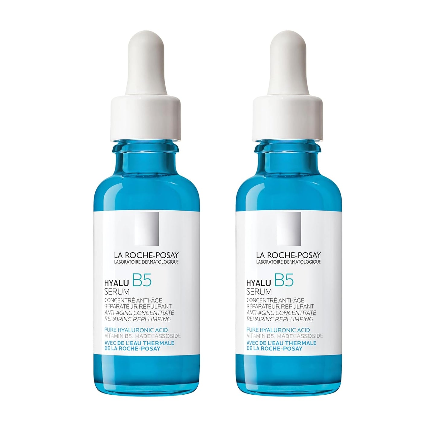 La Roche-Posay Hyalu B5 Pure Hyaluronic Acid Serum for Face, Vitamin B5 + Hyaluronic Acid + Madecassoside, Hydrating Serum Visibly Plumps Skin, Sensitive Skin Safe, Anti Aging, Oil-Free