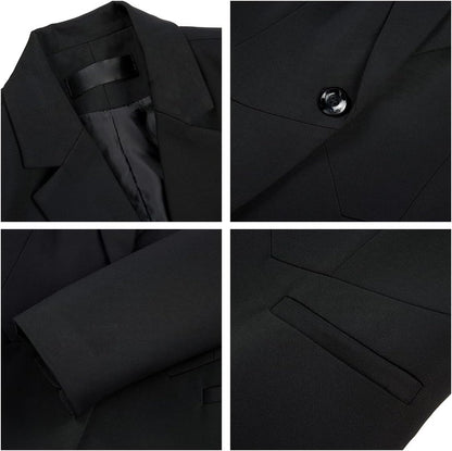 MODFUL Women's 2 Piece Business Suit Pant Set Slim Fit One Button Blazer Jacket Lady Work Suit for Office
