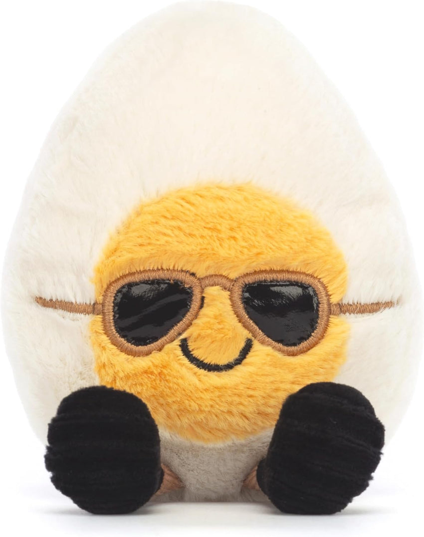 Jellycat Amuseables Boiled Egg Chic Stuffed Toy, Small 5.5 inches - Food Plush - Fun Gift Idea