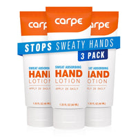 Carpe Sweat Absorbing Hand Lotion, A dermatologist-recommended smooth lotion that helps stop hand sweat, Great for hyperhidrosis (Original Eucalyptus)