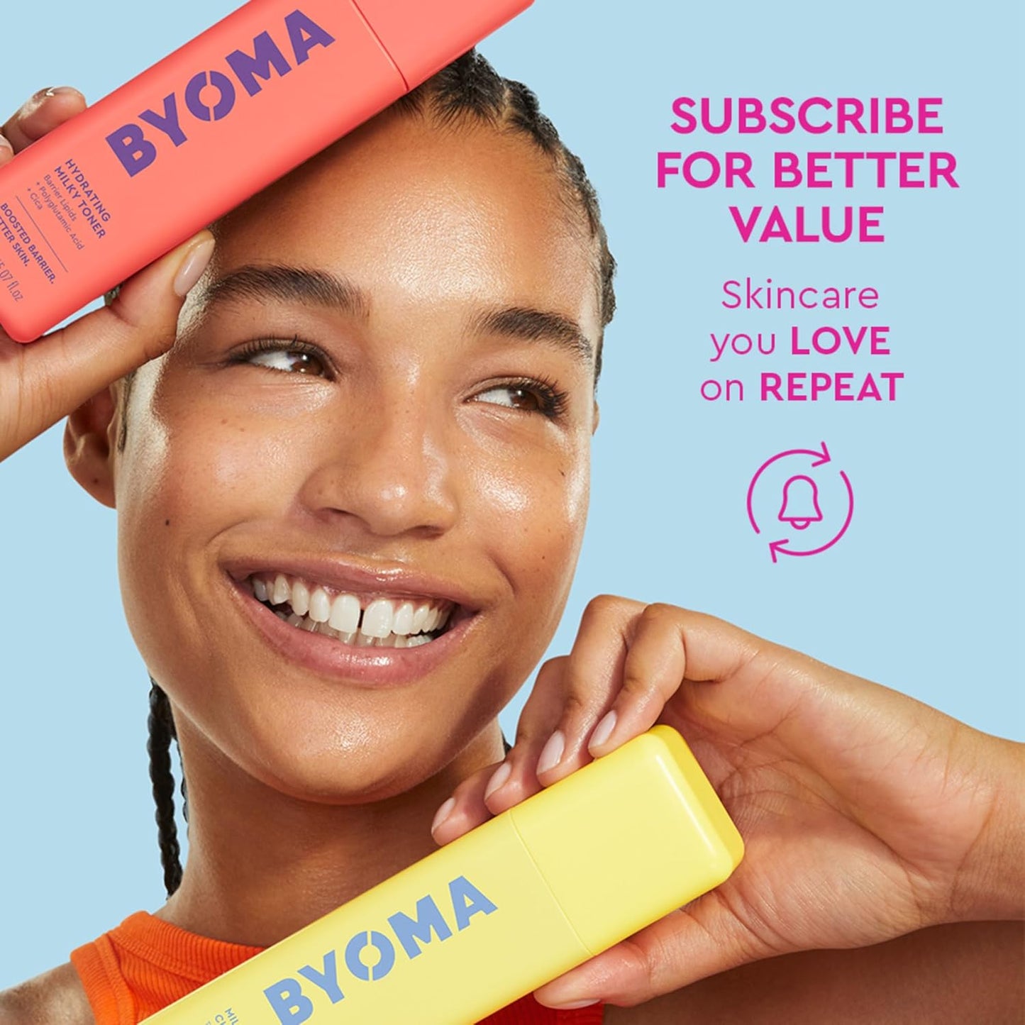 BYOMA Universal Skincare Heroes (5-Piece Kit) - Skincare Gift Set with Jelly Cleanser, Milky Toner, Hydrating Serum, Gel Cream & SPF 50 - Skin Barrier Repair Gift Set with Makeup Bag