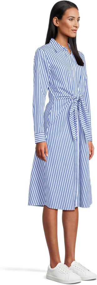 Lauren Ralph Lauren Women's Striped Tie-Front Broadcloth Shirtdress