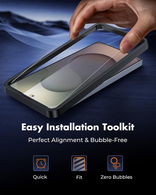 UNBREAKcable Screen Protector for Samsung Galaxy S25 Ultra [3-Pack] [9H] [Fingerprint Friendly] [HD Clarity] [Anti-Scratch] [Bubble-Free] [Easy Installation] Tempered Glass 6.9 Inch