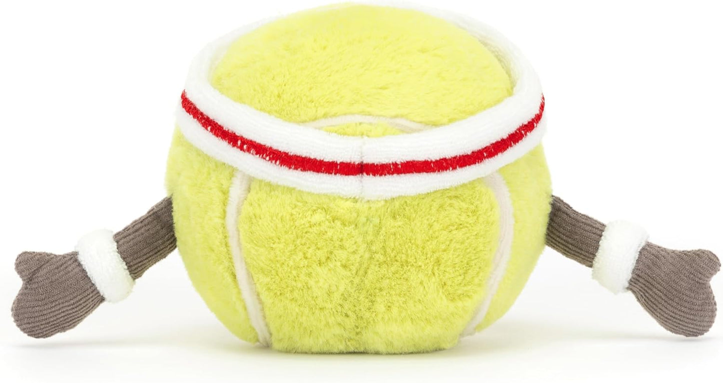 Jellycat Amuseables Tennis Ball Stuffed Toy, 3.5 inches - Tennis Ball Plush for Sports Fans