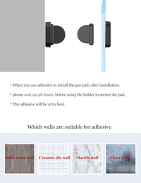 Dog Pee Pad Holder Potty Training Pad Magnetic Wall Holder for Leg-Lifting Dogs & Canine Urine Marking Strong Magnets No More Slipping Pee Pads Fit for Any Size of Puppy Pee Pads (Black)