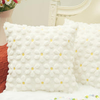 GEEORY Christmas Pillow Covers 18x18 Inch Set of 2, Christmas Decorations Xmas Tree Soft Plush Fluffy Faux Fur Decorative Throw Pillows Rustic Winter Decor Cushion Case Beige Brown GC034-18