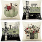 PSDWETS Christmas Pillow Covers 18x18 Set of 4 Christmas Decorations Snowman Deer Tree Winter Holiday Decor Throw Cushion Case for Home Couch