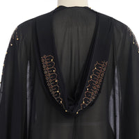 IBTOM CASTLE Abaya for Women Muslim, Beaded Embroidered Maxi Kaftan Dress Cardigan Caftan Dubai Arabic Kimono Robe