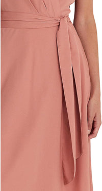 Lauren Ralph Lauren Womens Belted Crepe Dress