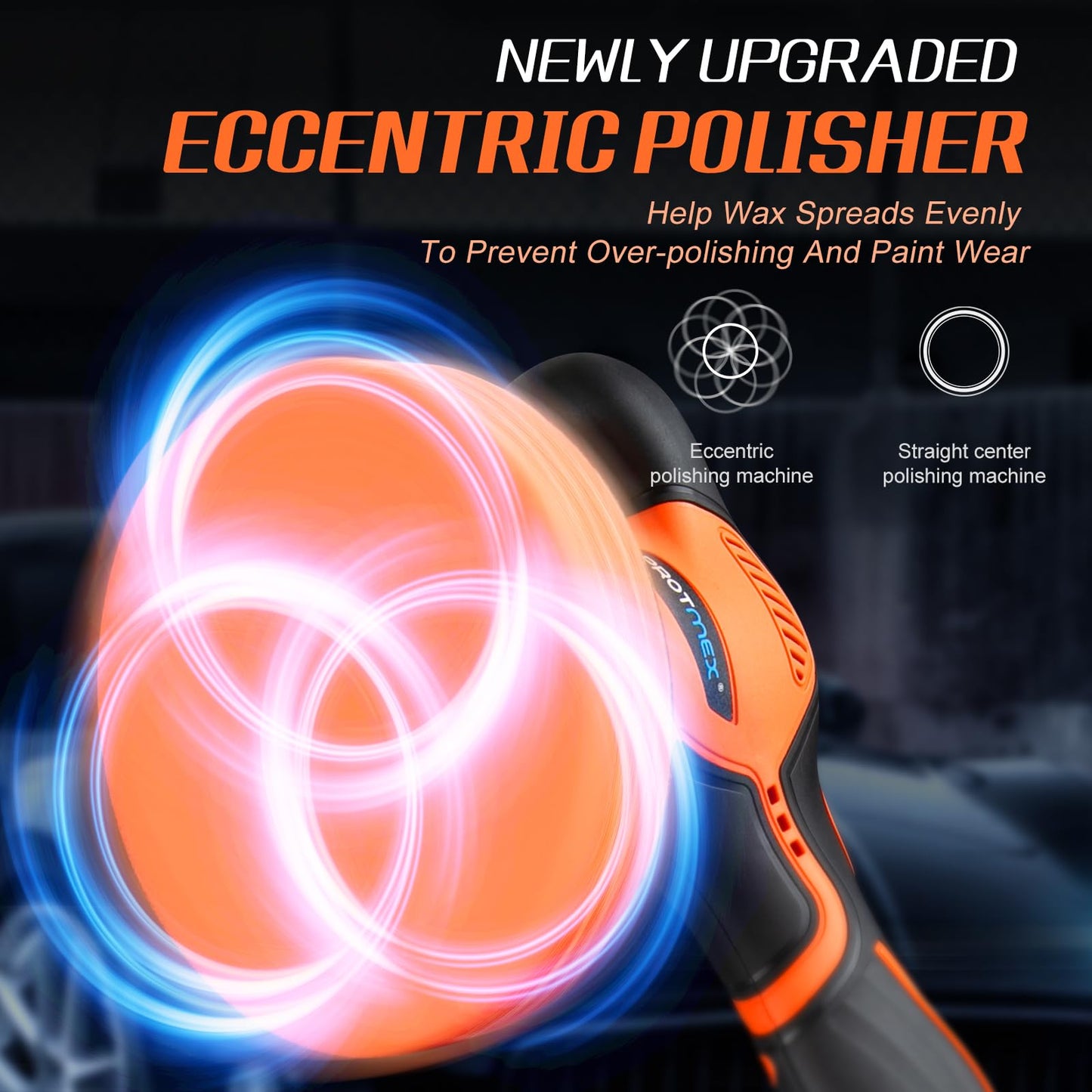 Cordless Car Buffer Polisher w/ 2x2000mAh 21V Batteries, 6 Inch Car buffer Waxer Kit, Car Polishing Machine w/ Extra 18 PCS Attachments & 6 Variable Speed, Car Buffer Polisher for Car Detailing