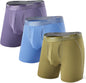 Separatec Mens Underwear with Pouch for balls Anti Chafing Underwear Men Athletic Sport Performance Long Boxer Briefs 3 Pack