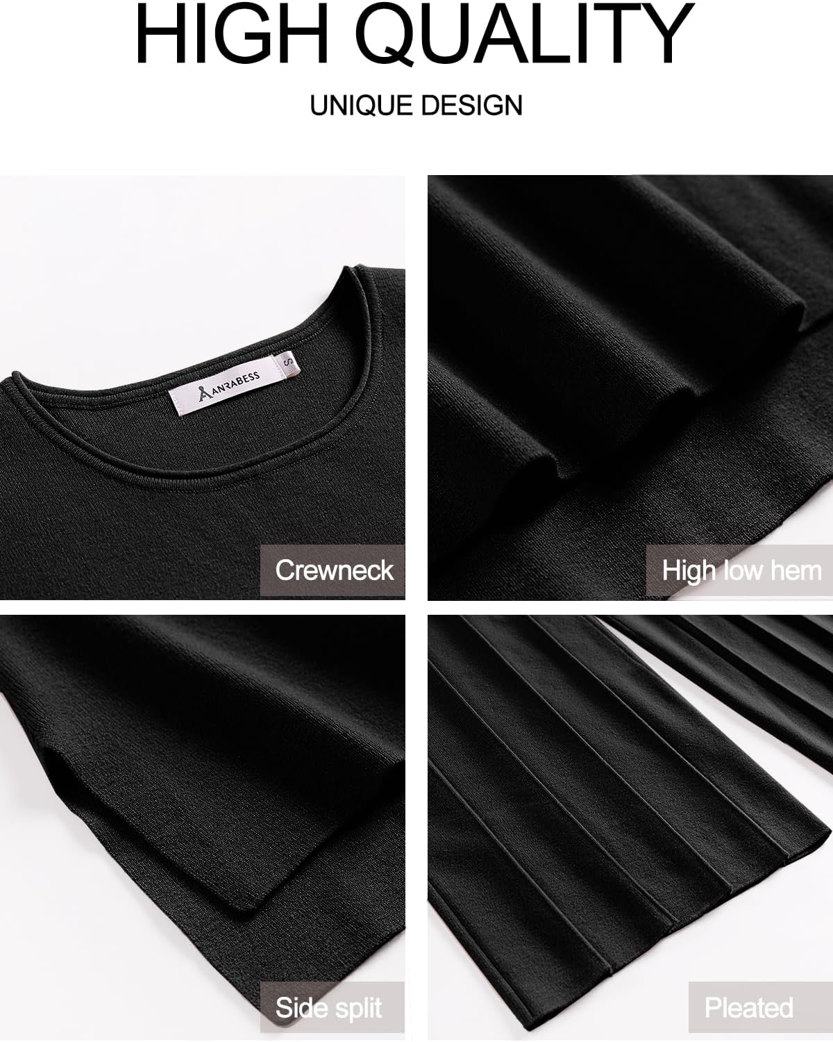 ANRABESS Women 2 Piece Lounge Sets Summer Casual Knit Sweater Vest Pant Set Beach Vacation Airport Clothes 2025 Fall Outfits