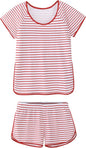Hilinker Womens Sexy Pajama Set Ruched Lace Trim Cami and Shorts Summer Cute Pjs 2 Piece