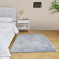 duduta Navy Blue Fluffy Plush Runner Rugs 2x6 ft Tie Dye Rectangle Shag Rug for Bedroom Dorm Living Room Kids Room, Machine Washable Anti-Slip