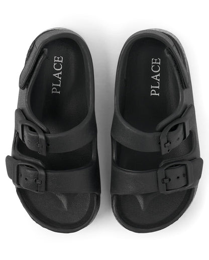 The Children's Place,Baby Boys Double Buckle Slide Sandals,Tile Blue,Toddler,9The Children's Place,Baby Boys Double Buckle Slide Sandals,Tile Blue,Toddler,9