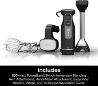 Ninja CI100C Foodi Power Mixer System Immersion Blender and HandMixer Combo, Black