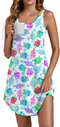Vrtige Women's Tank Nightgown Sleeveless Sleepwear Scoop Neck Full Slip Chemise Nightdress