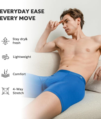 DAVID ARCHY Men's Ultra Soft Underwear Micro Modal Breathable Moisture Wicking Seamless Underwear for Men Multipack
