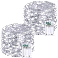 4 Pack 60 LED Fairy Lights Battery Operated with Timer, 20FT Waterproof Twinkle Lights Indoor Outdoor, Cuttable String Lights for Bedroom, Wedding, DIY, Centerpiece, Christmas Decorations (Warm White)