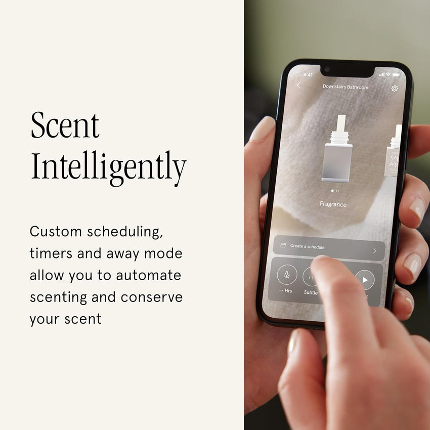 Pura Plus Smart Home Fragrance Diffuser for Large Spaces - Adjust Scent Intensity, Set Schedules & Timers, and More in Pura App - Fragrances Sold Separately - White