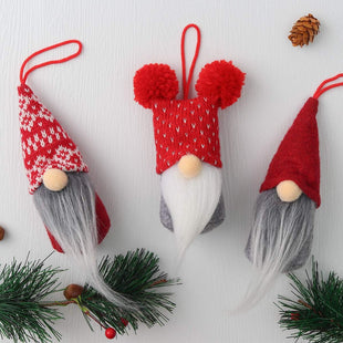 D-FantiX Gnome Christmas Ornaments Set of 6, Handmade Swedish Tomte Gnomes Decorative Ornaments Plush Christmas Decorations Tree Hanging Scandinavian Santa Elf Home Table Decor 2025