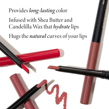 LAURA GELLER NEW YORK Modern Classic Lip Liner, Luxurious Creamy Long Lasting Lip Liner, Prevents Feathering and Fading, Purely Pink