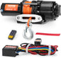 VEVOR 13,500 lb Electric, Truck Winch 12V DC 3/8 in x 80 ft Synthetic Rope Aluminum Fairlead Wireless & Wired Remote Control, 13500 lbs, IP55 Waterproof Towing for Off Road Jeep SUV Boat