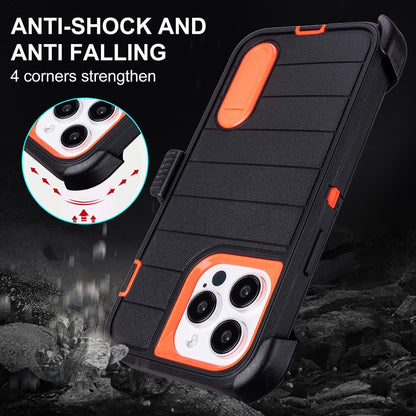 for Phone Case iPhone 13 Pro Max Case Black with Belt Clip Heavy Duty Holster for Shockproof Cases,3 Layers of Sturdy,Military Grade Defender Cover for iPhone 13 Pro Max Cases Black 6.7 Inch