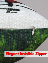 Christmas Decorations Set of 4 Double-Sided Print Christmas Pillow Covers 18" x 18", with 8 Cute Patterns, Throw Pillow Covers Perfect for Home Christmas Decor