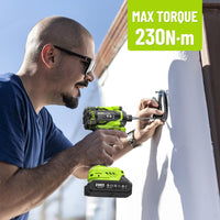 Impact Driver: 21V 1/4" Hex Cordless Impact Driver, 230N.m (2,035in-lbs) Brushless Impact Driver Drill Set, 20Psc Screwdriver Bits, 2.0 Ah Battery, Variable Speed for DIY and Automotive