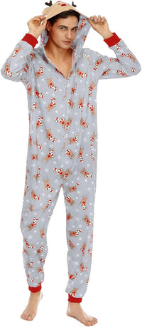 Adisputent Christmas Pajamas for Family Matching Cute Long Sleeve Couples Soft Sleepwear One Piece Funny Christmas Pjs Sets