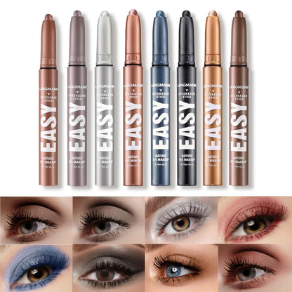 Jolilab Eyeshadow Stick Set, 8 Colors Matte Professional Bright-Colored Contouring and Highlight Eyeshadow Stick, Cream Waterproof Long Lasting High Pigmented Eye Shadow. (8, EYESHADOW B)