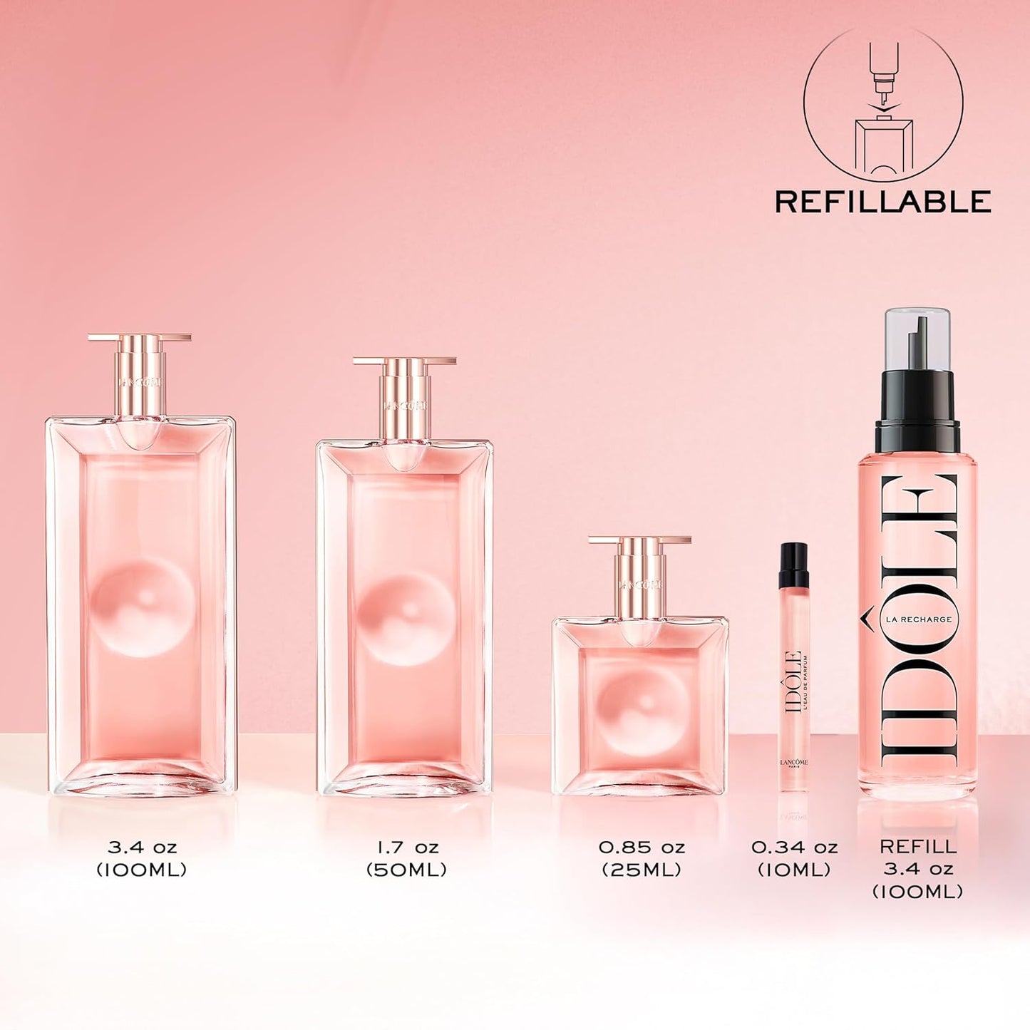 Lancôme Idôle Eau de Parfum - Long Lasting Fragrance with Notes of Bergamont, Jasmine & Vanilla - Fresh & Floral Women's Perfume