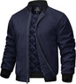 7DAY'S Mens Bomber Jackets Casual Fall Winter Warm Windbreaker Full Zip Windproof Outwear Color-Blocking Coats