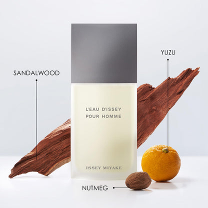 Issey Miyake L'Eau d'Issey Pour Homme Eau de Toilette - Fragrance for Men - Pure & Fresh - With Notes of Yuzu, Nutmeg & Sandalwood