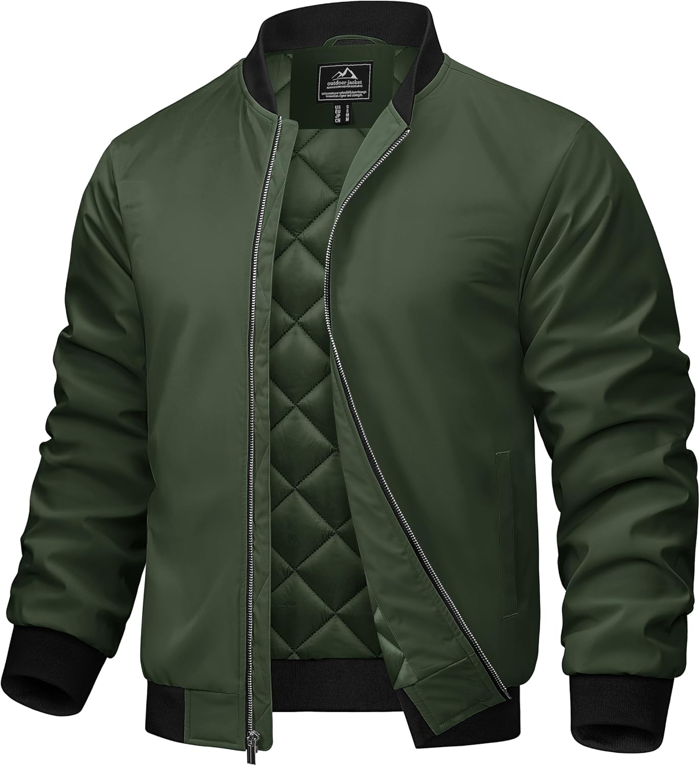 7DAY'S Mens Bomber Jackets Casual Fall Winter Warm Windbreaker Full Zip Windproof Outwear Color-Blocking Coats