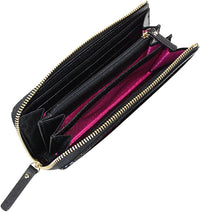 Kate Spade Alice Court Nisha Bow Zip Around Wallet Black