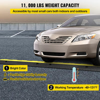 VEVOR Cable Protector Ramp, 5 Packs 2 Channels Speed Bump, Rubber Modular Humps Rated 11000 LBS Load Capacity, Protective Wire Cord Ramp Driveway Rubber Traffic Speed Bumps Cable Protector