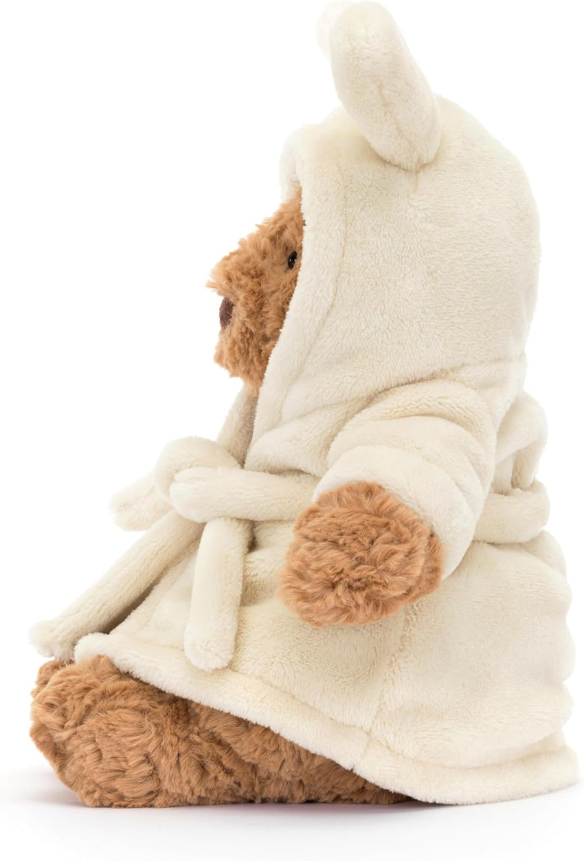 Jellycat Bartholomew Bear with Bathrobe Stuffed Animal, 10 inches - Teddy Bear Plush - Soft & Huggable - Classic Children's Gift