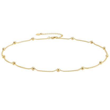 Aobei Pearl 18K Gold Plated Paperclip Chain Choker Satellite Chain Freshwater Cultured Biwa Pearl Pendant Necklace Dainty Turquoise Jewelry for Women
