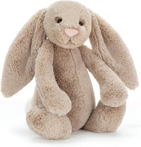 Jellycat Bashful Beige Bunny Stuffed Animal, Medium 12 inches - Rabbit and Bunny Plush Toy - Classic Children's Gift