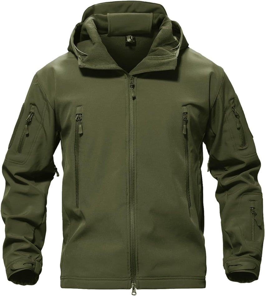 7DAY'S Men's Special Ops Military Tactical Soft Shell Winter Warm Fleece Lined Jacket Rain Hood Coat Hiking Snowboard